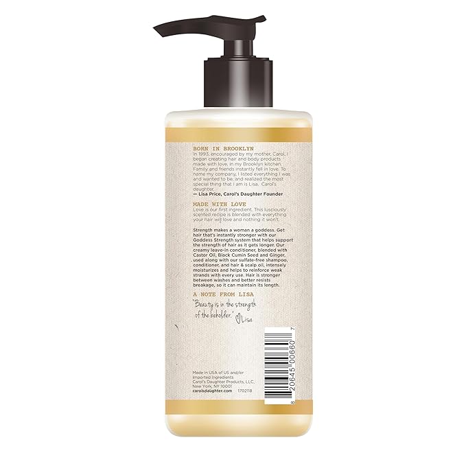 Carol's Daughter Goddess Strength Leave In Conditioner Cream, 10 Fl Oz - Strengthening and Moisturizing for Wavy, Curly Hair
