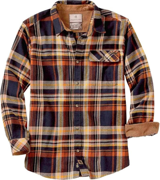 Legendary Whitetails Mens Long Sleeve Button Down 100% Cotton Flannel Shirt