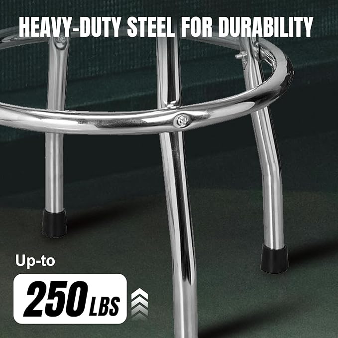 Big RED ATRP6185U-1 Torin Swivel Bar Stool: Padded Garage/Shop Seat with Chrome Plated Legs, Blue