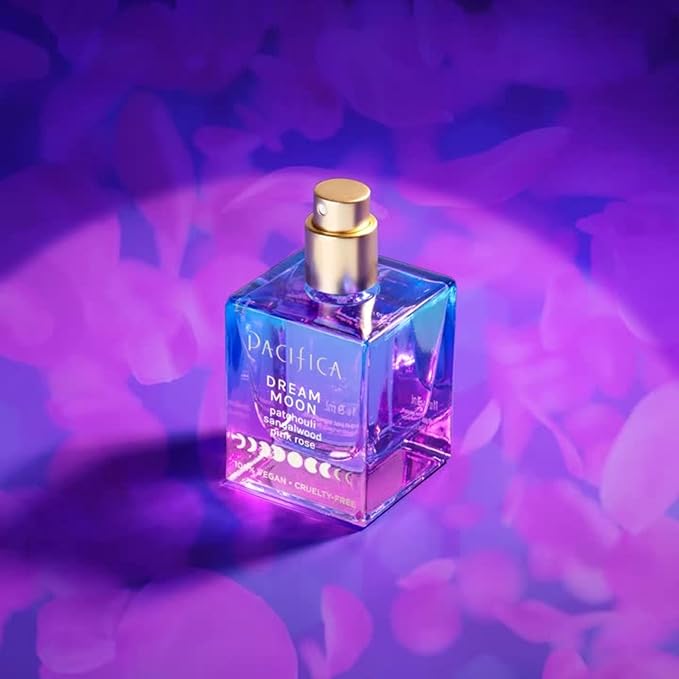 パシフィカ ドリーム ムーン ウィメンズ スプレー パフューム 1fl oz – 長持ちするフローラルウッディフレグランス – ローズ、パチョリ、サンダルウッド – 100%ヴィーガン、クルエルティフリー、フタル酸エステル不使用