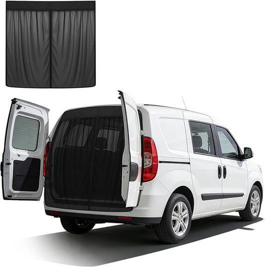 Magnetic Van Screen for Ram Promaster City 2015-2025 - Mosquito Net with Zipper for Back Door - 60" H x 60" W