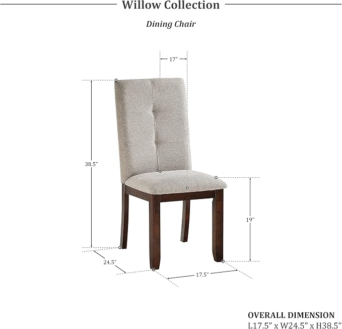 Lexicon Willow Dining Chair (Set of 2), Moonstone