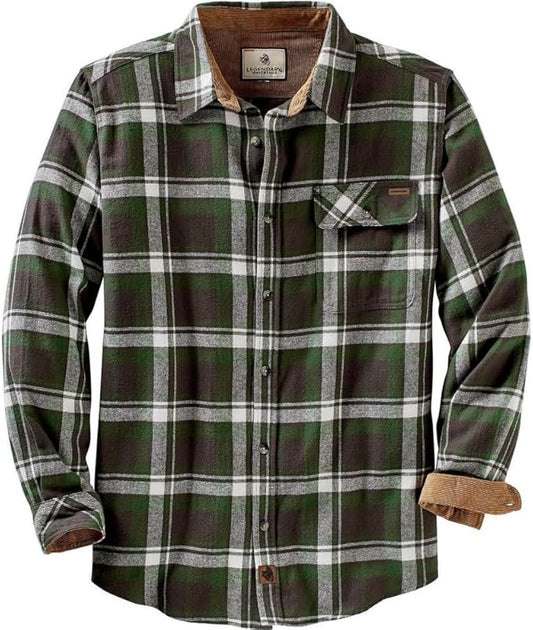 Legendary Whitetails Mens Long Sleeve Button Down 100% Cotton Flannel Shirt