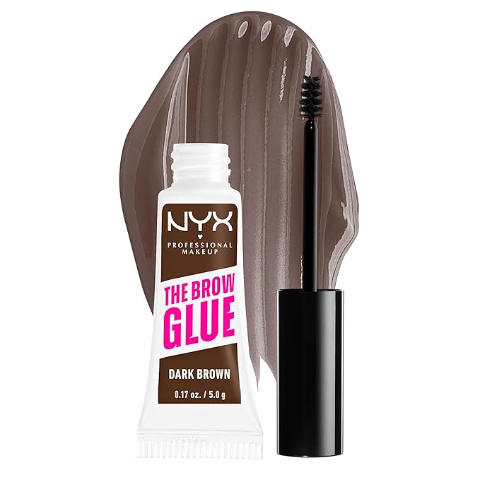 NYX PROFESSIONAL MAKEUP ザ ブロウ グルー エクストリームホールド ティンテッドアイブロウジェル - ダークブラウン