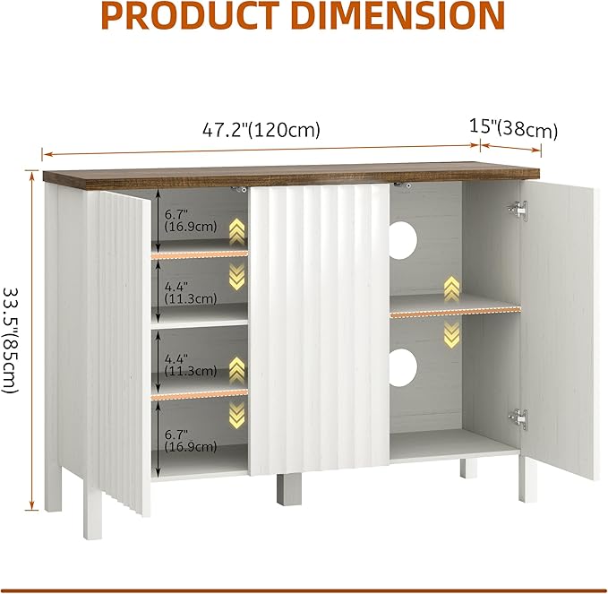 Vlsrka Shoe Cabinet with 3 Doors, Narrow Wooden Shoe Cabinet, Hidden Shoe Storage for Entryway, Foyer, Hallway (White B)