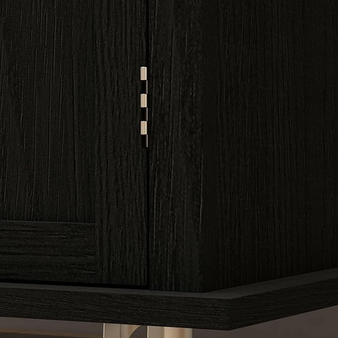 HOMCOM Kitchen Island Cart with Solid Wood Top, 44" Mobile Kitchen Island Table on Wheels with Storage Cabinets, 2 Drawers, Adjustable Shelves, Spice Rack & Towel Bar for Dining Room, Distressed Black