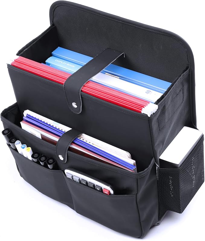 TAIKOO Car Seat Organizer，Universal Fit for Front & Back Seats-Hanging Letters/Legal Folders/Laptops and Tablets，Compatible with Cars, Trucks, and Vans