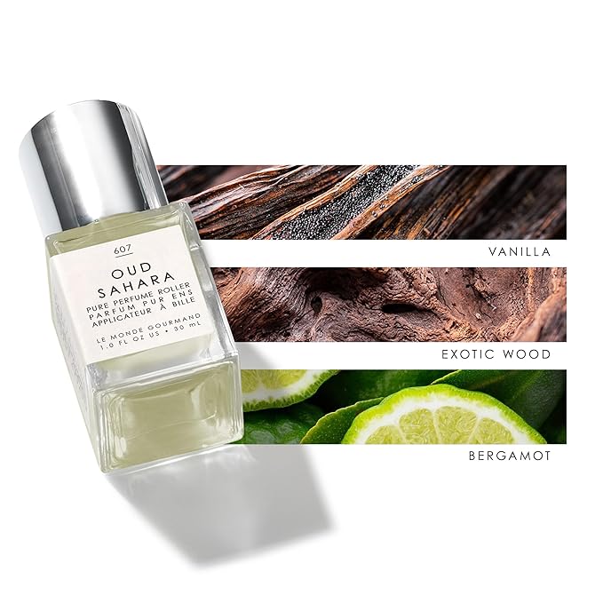 ル・モンド・グルマン ウードサハラパフュームオイル - 1 fl oz (30ml) - 魅惑的でスパイシー、バニラ、アンバー、ベルガモットの香り