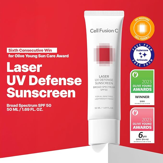 Cell Fusion C Laser UV Defense Sunscreen SPF 50, PDRN Sunscreen, Lightweight & Soft Matt Finish, Oxybenzone Free, Korean Skin Care, 50ml / 1.69 fl.oz