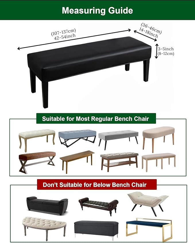 CRFATOP Waterproof 4pcs PU Dining Chairs Seat Covers with Soft Bench Chair Cover Stretch Kitchen Chair Slipcover Washable Seat Cushion Slipcover Protector for Hotel Ceremony Banquet Wedding,Black