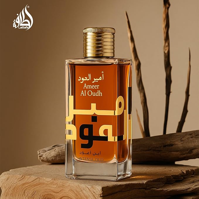 Lattafa Ameer Al Oud Intense Oud for Unisex Eau de Parfum Spray, 3.4 Ounce