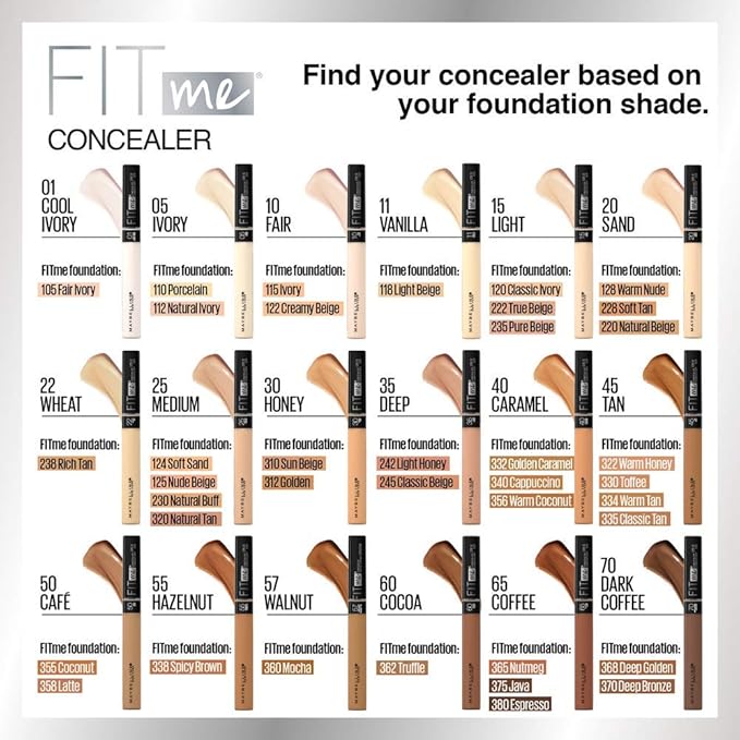Maybelline New York Fit Me Matte + Poreless Liquid Foundation, Pouch Format, 115 Ivory, 1.3 Ounce