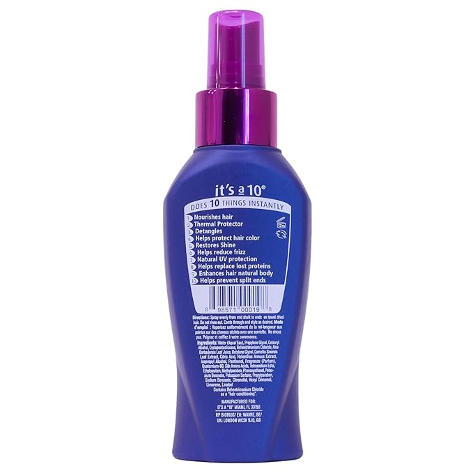 It's A 10 ヘアケア ミラクル リーブインプロダクト、4液量オンス