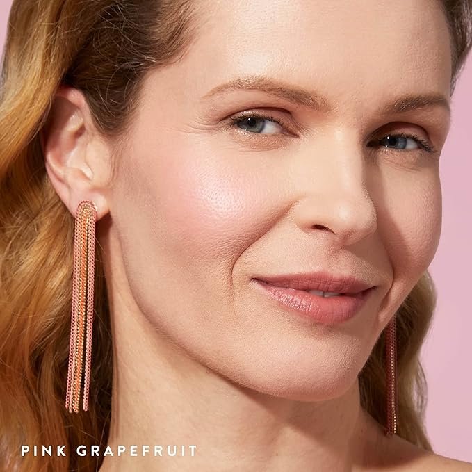 LAURA GELLER NEW YORK Baked Blush-n-Brighten Marbleized Blush for Cheeks - Pink Grapefruit - Satin Finish - Buildable Color (Pack of 2)