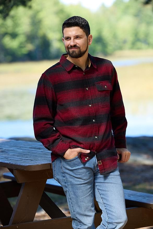 Legendary Whitetails Mens Long Sleeve Button Down 100% Cotton Flannel Shirt
