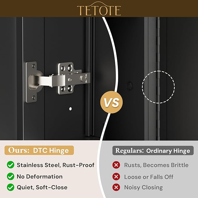 TETOTE 20" x 26" Recessed Medicine Cabinet Mirror for Bathroom Brushed Nickel Medicine Cabinets with Stepless Adjustable Shelves, Aluminum Beveled Frame, Fully Assembled