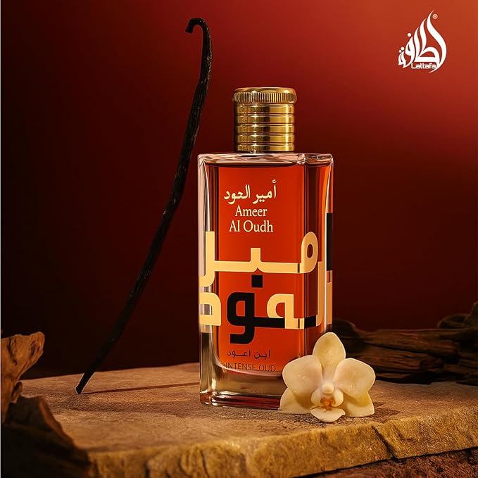 Lattafa Ameer Al Oud Intense Oud for Unisex Eau de Parfum Spray, 3.4 Ounce