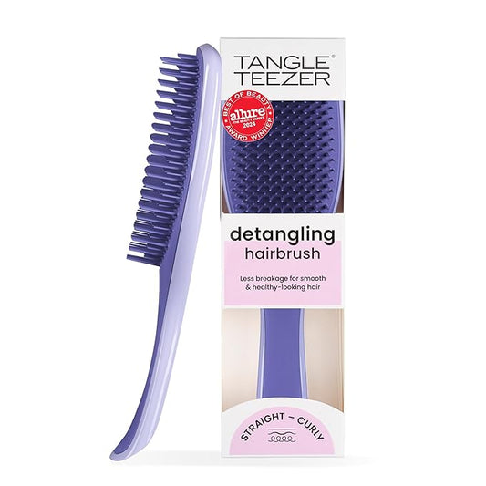 Tangle Teezer ザ・アルティメットディタングラー ブラシ ウェット＆ドライヘア用、絡まりを解消し、ダメージを軽減 ストレートからウェーブヘアに、Amazon限定 ライラックパープル