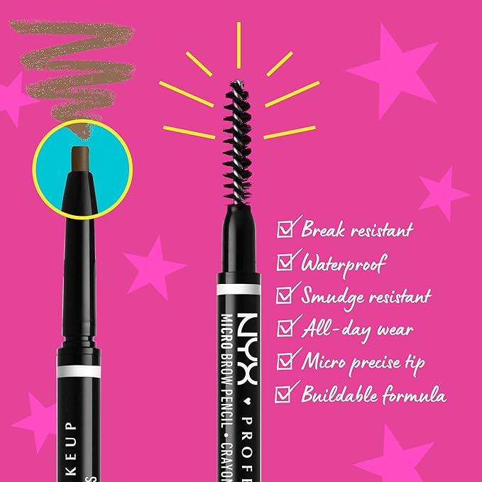 NYX PROFESSIONAL MAKEUP マイクロ ブロウ ペンシル - ブラック