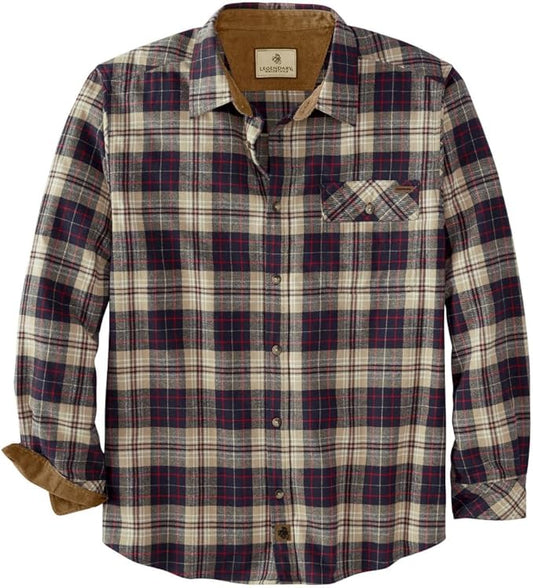 Legendary Whitetails Mens Long Sleeve Button Down 100% Cotton Flannel Shirt