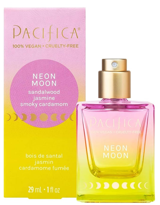 Pacifica Beauty ネオンムーンスプレー香水 – エネルギッシュなサンダルウッド、ジャスミン、スモーキーカルダモン – クリーンビーガンオードトワレ、1液量オンス