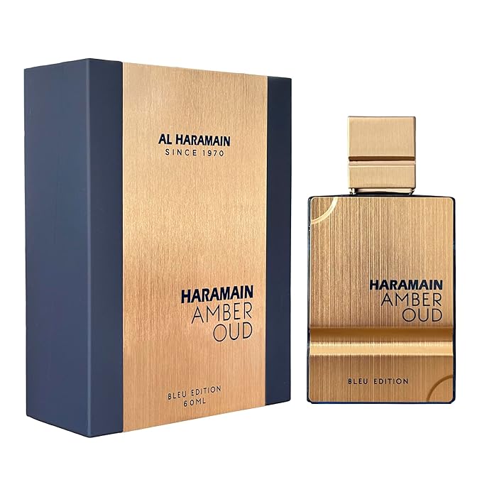 Al Haramain Amber Oud Blue Edition for Men Eau de Parfum Spray - Long Lasting Men's Cologne with Amber & Sandalwood, Arabian Perfume for Men 60ml (2.0 oz)