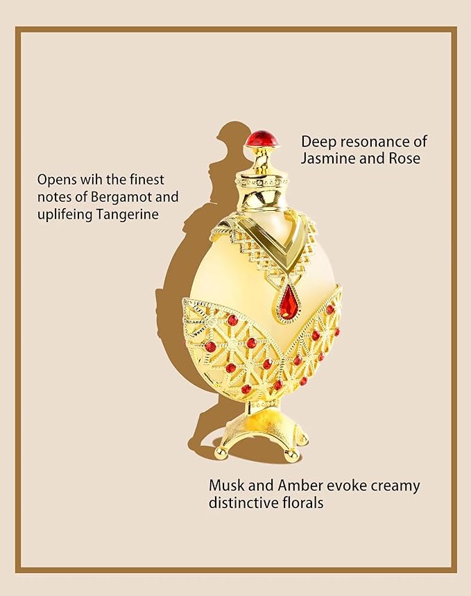 Gold Arabian Concentrated Perfume Oil, Arabic Perfumes for Women, Arabian Perfumes Oill- Long Lasting Perfume Oil (12ml)