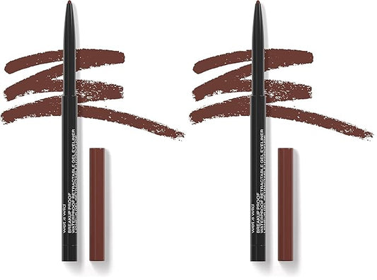 wet n wild Gel Eyeliner, Retractable, Brick Brown | Waterproof | Smudge-Resistant | Cruelty-Free & Vegan | Pack of 2