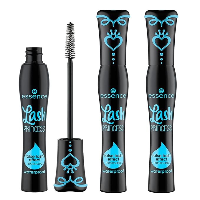 essence | ラッシュプリンセス ウォータープルーフマスカラ | ヴィーガン & クルエルティフリー | パラベン・マイクロプラスチック粒子不使用（3個パック）