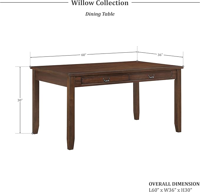 Lexicon Willow Dining Table, Dark Cherry