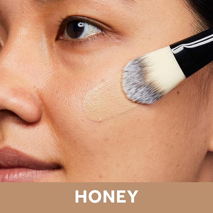 No7 Lift & Luminate Triple Action Serum Foundation - Honey - Liquid Foundation Makeup with SPF 15 for Dewy, Glowy Base - Radiant Serum Foundation for Mature Skin (30ml)