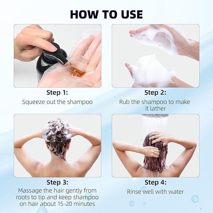 Ivnil Brown Hair Dye Shampoo Gray Hair Coverage Champu Con Tinte Para Canas Hair Color Herbal 3 in 1 Men and Women,Instant Coloring in Minutes (Brown color)