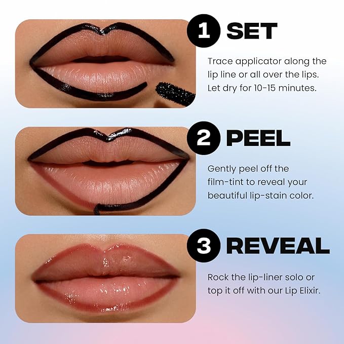Sacheu Lip Liner STAY-N Peel Off Lip Stain — Long Lasting Waterproof Lip Tint with Hyaluronic Acid & Vitamin E — Transfer Proof Matte Finish, Vegan & Cruelty-Free (SINamon)