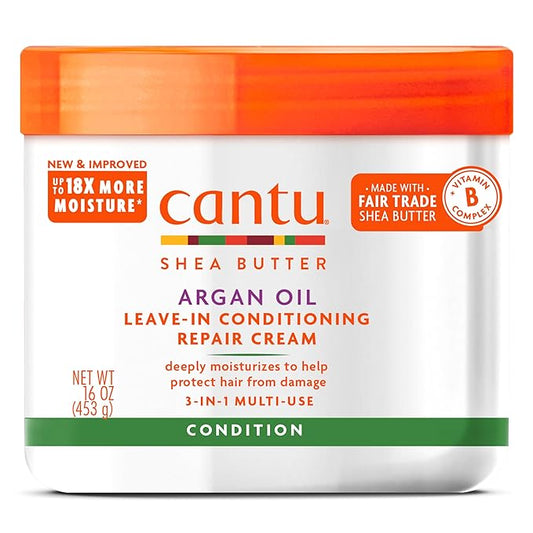 Cantu アルガンオイル リーブイン コンディショニングリペアクリーム、453g