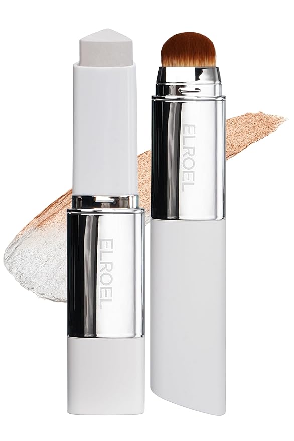 Blanc Cover Cream Stick V White - 韓国製色変化ファンデーションスティック（ボルフィリン配合） - ミディアム～フルカバー・ツヤ肌仕上がりベースメイク - 着脱可能ブラシ付き両端タイプ (202 ナチュラル)