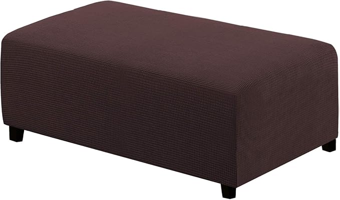 H.VERSAILTEX Ottoman and Sofa Seat Cushion Combined Cover Slipcover Rectangle Sofa Slipcover Fit Length 56'-75' Suitable for L Shaped Seat Cushion Cover or Chaise Part Cover Stretch Thick - Chocolate