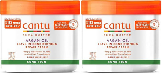 Cantu 保湿リペアクリーム、16オンス | アルガンオイル | 2個パック