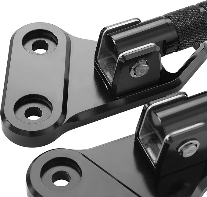 Motorcycle Passenger Footpegs C125 Aluminum Foldable Foot Pegs Rear Footrest Pedals Bracket for Honda Super Cub C125 C 125 JA48 JA58 JA71 2018-2025 (Black)