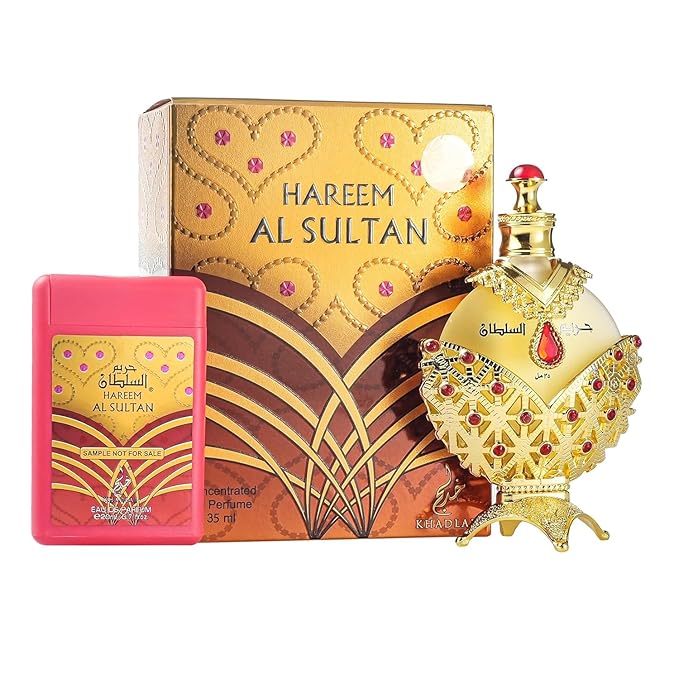 KHADLAJ PERFUMES Hareem Al Sultan Gold Concentrated Perfume Oil for Unisex, 1.18 Ounce | for Unisex, 1.18, Ounce