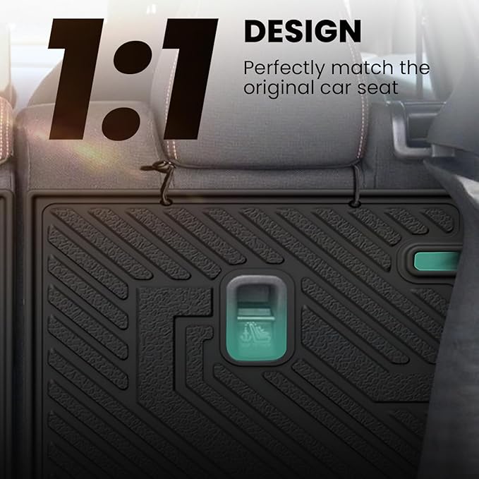 LASFIT Rear Seat Back Protector for Honda HR-V 2023-2027,All Weather TPE Pet Friendly Custom Fit HR-V Second Row Back Seat Cover Backseat Mat Liner