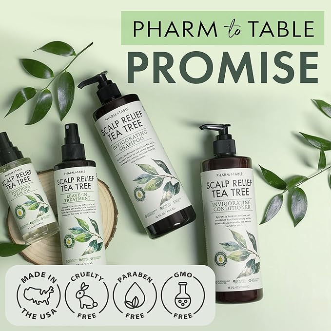 Leave In Conditioner Spray - Tea Tree Scalp Treatment - Anti-Dandruff and Dry & Itchy Scalp Treatment, Hydrating & Medicated Formula for Psoriasis and Scalp Care - Detangles & Nourishes Hair.