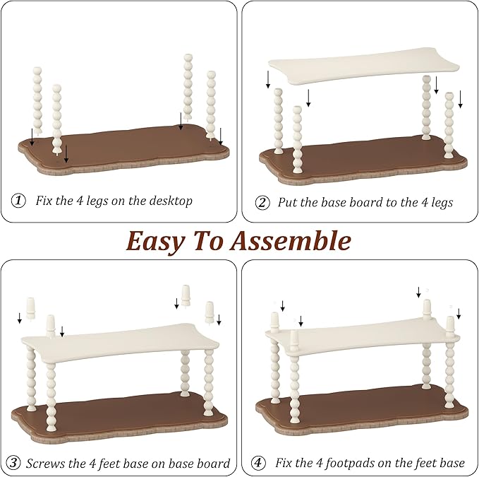 Function Home Farmhouse Coffee Table, 2-Tier Center Table with Storage Shelf, 39.8" French Country Rectangle Accent Table with Natural Tray Top and Spindle Legs for Living Room Balcony, Antique White