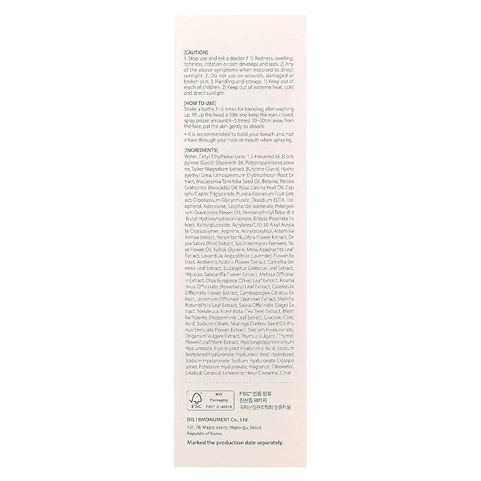 d'Alba White Truffle Vital Spray Serum, 3.38 fl oz (100 ml)