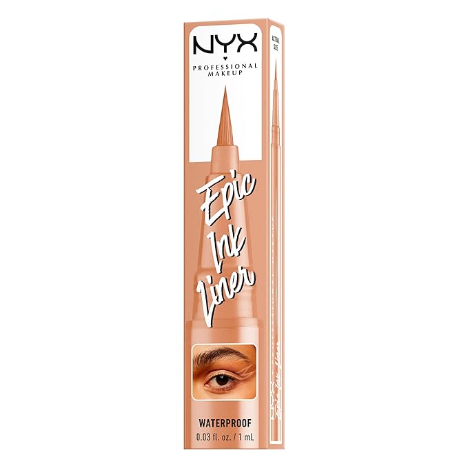 NYX PROFESSIONAL MAKEUP エピックインク ライナー ウォータープルーフ リキッドアイライナー（ヴィーガンフォーミュラ）- リル トースティ（ベージュマット）