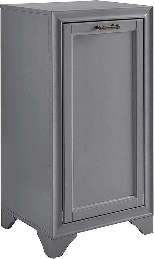 Crosley Furniture Tara Linen Storage Cabinet and Bathroom Organizer with a Drawer and Shelves, Vintage Gray