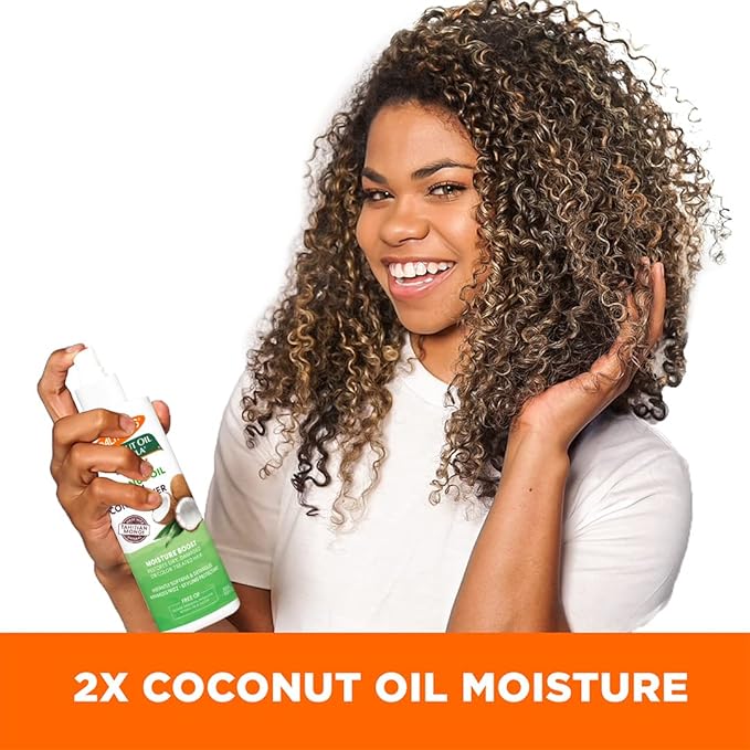Palmer's Coconut Oil Formula Moisture Boost Leave-In Conditioner Spray, Instantly Detangle, Hydrate and Strengthen Textured and Curly Hair, 8.5 Ounce
