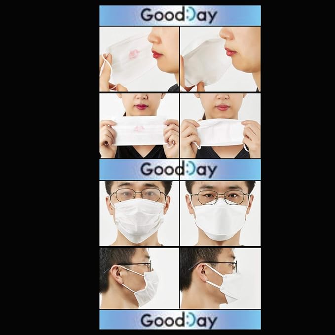 (Pack of 10) (5PCS BLACK,5PCS WHITE Combo set) [Good day] Premium 3D Disposable BLACK AND WHITE KF94 Face Mask, 4-Layer Filters, Protective Covering Dust Mask, Individual Packs, Made in Korea.