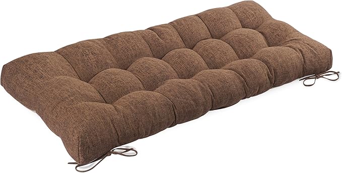 Bench Cushion for Indoor Furniture 48x19 inch Rectangle Bench Seat Cushion for Bay Window Entryway Bench Thick Textured Chair Cushion with Non-Slip Backing 1 Pack, Light Brown
