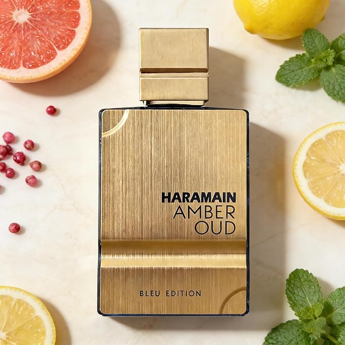 Al Haramain Amber Oud Blue Edition for Men Eau de Parfum Spray - Long Lasting Men's Cologne with Amber & Sandalwood, Arabian Perfume for Men 60ml (2.0 oz)