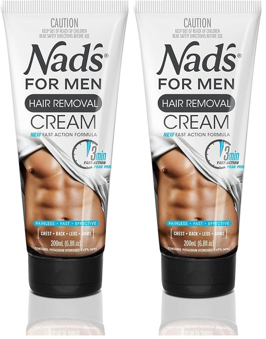 Nad's メンズ脱毛クリーム 剛毛用 | ボディ脱毛 | 鎮静作用 | 192g | 2個パック